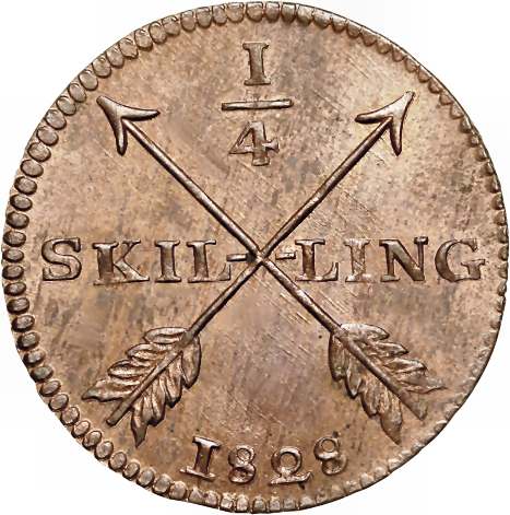 Sweden, ¼ skilling, 1829.jpg