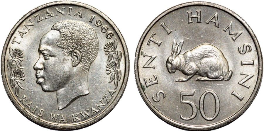 Tanzania 50 senti 1966.jpg