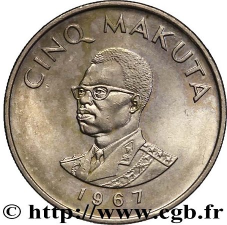 DR Congo 5 makuta 1967.jpg